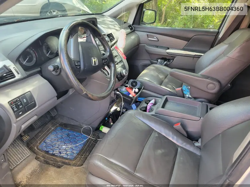 2011 HONDA ODYSSEY VIN 5FNRL5H63BB004360 — фото 7