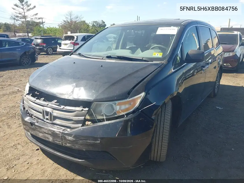 2011 HONDA ODYSSEY VIN 5FNRL5H6XBB084756 — фото 2