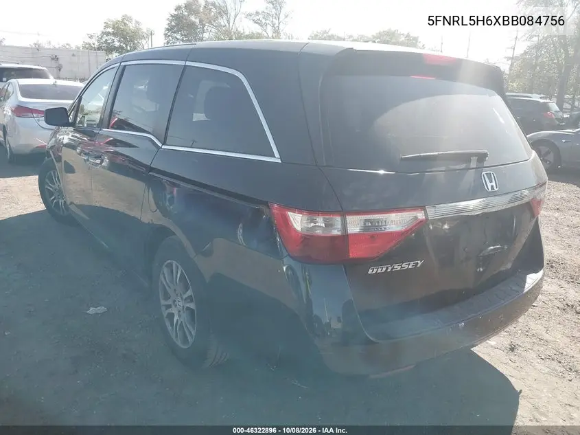 2011 HONDA ODYSSEY VIN 5FNRL5H6XBB084756 — фото 3