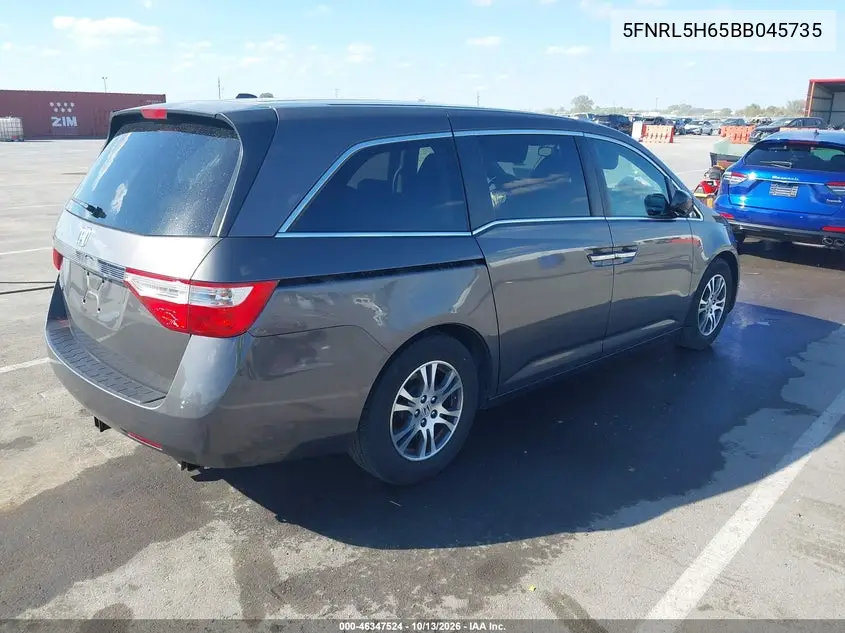 2011 HONDA ODYSSEY VIN 5FNRL5H65BB045735 — фото 4