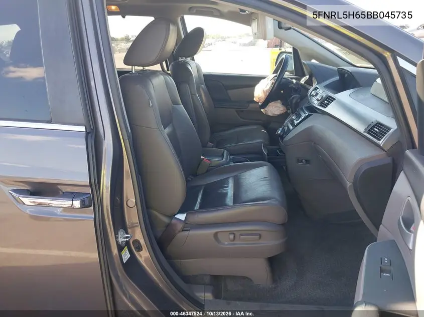 2011 HONDA ODYSSEY VIN 5FNRL5H65BB045735 — фото 5