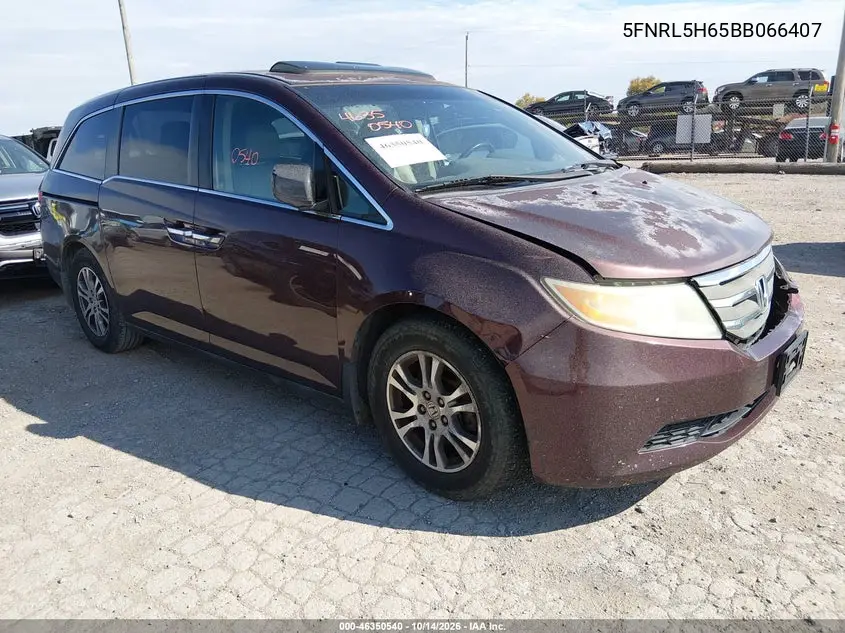 HONDA ODYSSEY 2011, VIN 5FNRL5H65BB066407