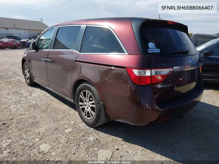 2011 HONDA ODYSSEY VIN 5FNRL5H65BB066407 — фото 3
