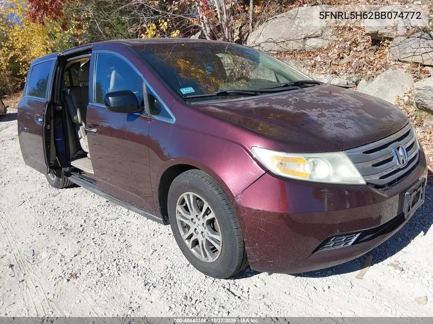 HONDA ODYSSEY 2011, VIN 5FNRL5H62BB074772