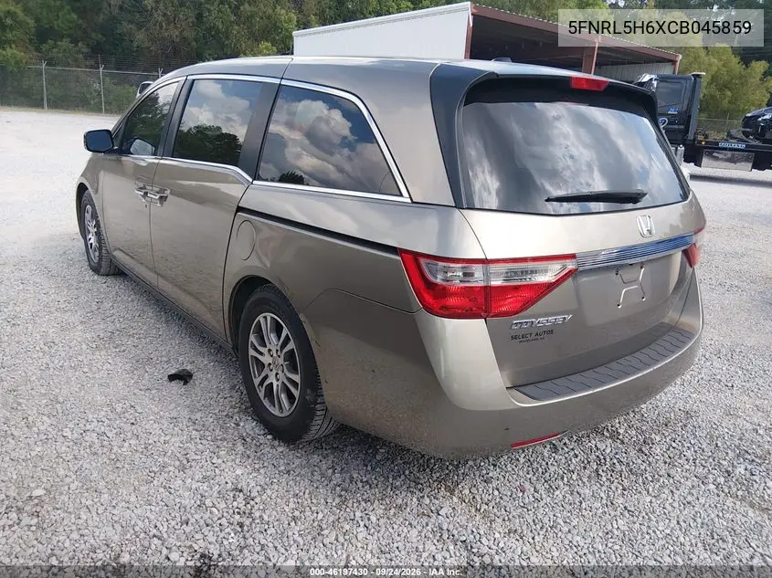 2012 HONDA ODYSSEY VIN 5FNRL5H6XCB045859 — фото 3