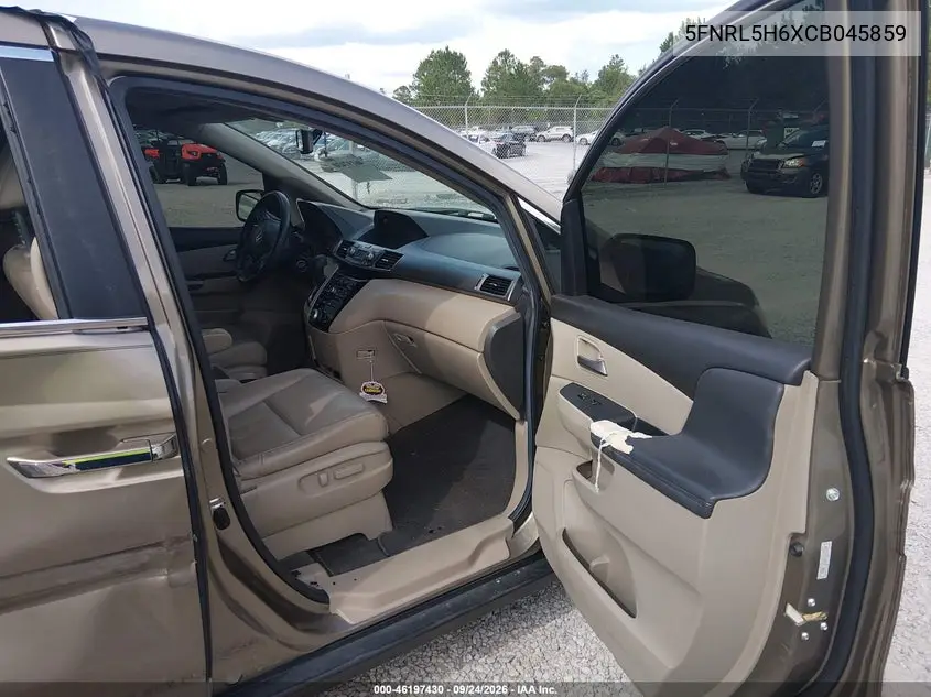 2012 HONDA ODYSSEY VIN 5FNRL5H6XCB045859 — фото 5