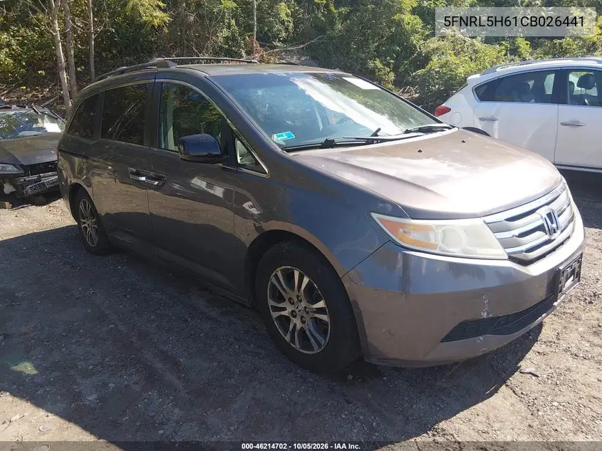 HONDA ODYSSEY 2012, VIN 5FNRL5H61CB026441
