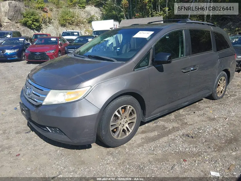 2012 HONDA ODYSSEY VIN 5FNRL5H61CB026441 — фото 2