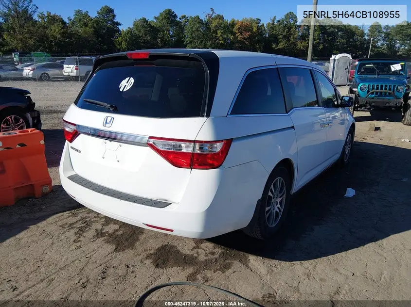 2012 HONDA ODYSSEY VIN 5FNRL5H64CB108955 — фото 4