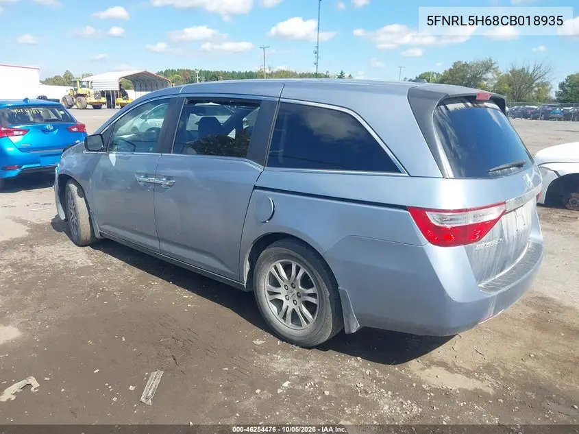 2012 HONDA ODYSSEY VIN 5FNRL5H68CB018935 — фото 3