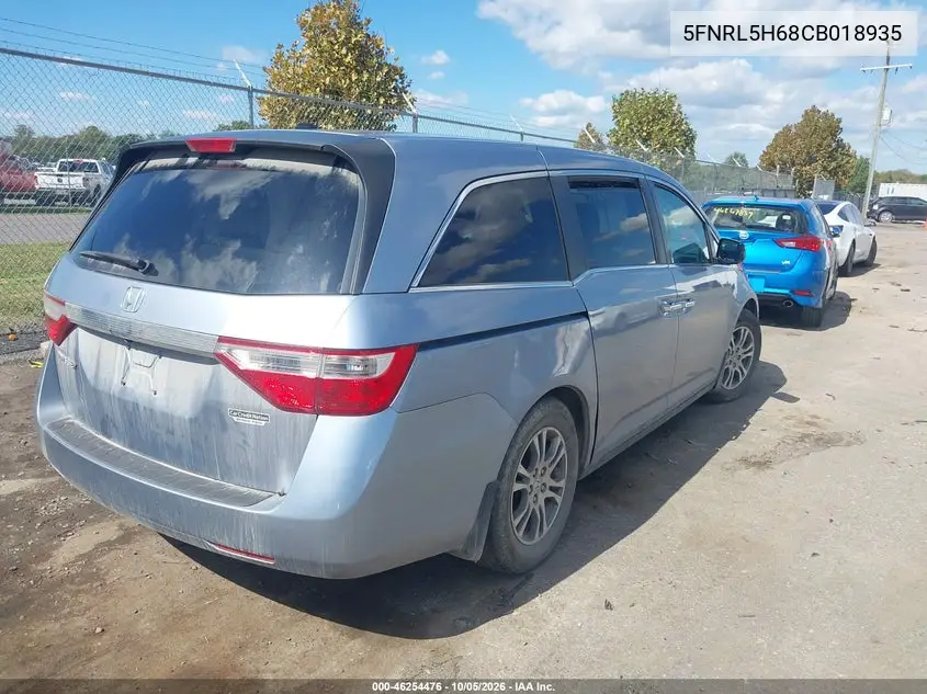 2012 HONDA ODYSSEY VIN 5FNRL5H68CB018935 — фото 4