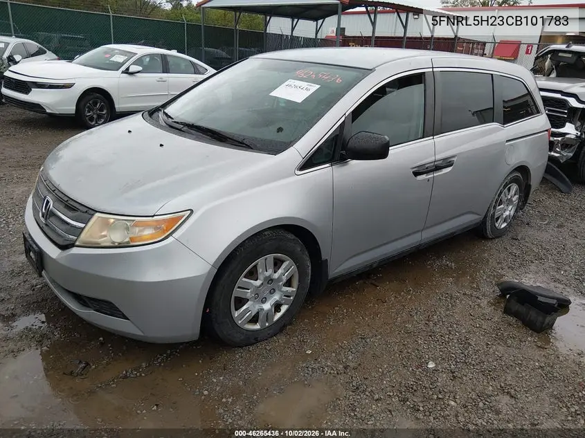 2012 HONDA ODYSSEY VIN 5FNRL5H23CB101783 — фото 2