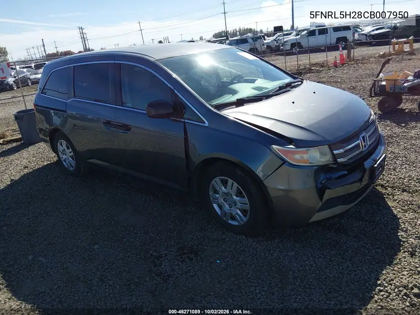 HONDA ODYSSEY 2012, VIN 5FNRL5H28CB007950