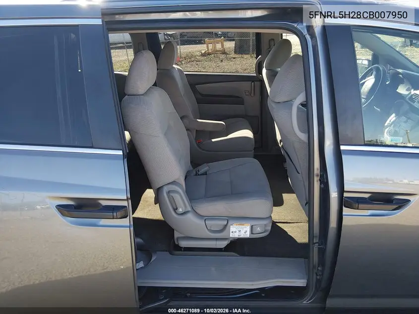 2012 HONDA ODYSSEY VIN 5FNRL5H28CB007950 — фото 8
