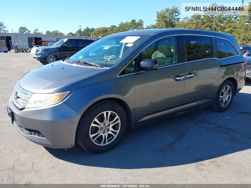 2012 HONDA ODYSSEY VIN 5FNRL5H44CB044446 — фото 2