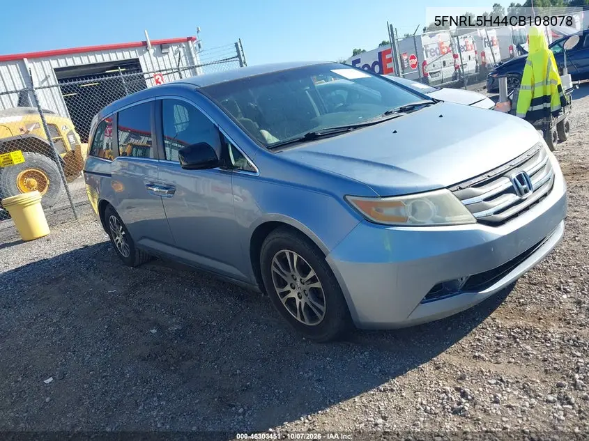 HONDA ODYSSEY 2012, VIN 5FNRL5H44CB108078