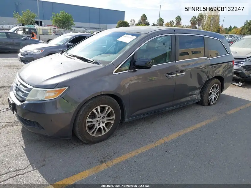 2012 HONDA ODYSSEY VIN 5FNRL5H69CB132247 — фото 2