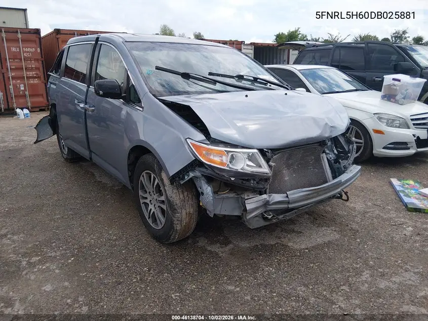HONDA ODYSSEY 2013, VIN 5FNRL5H60DB025881