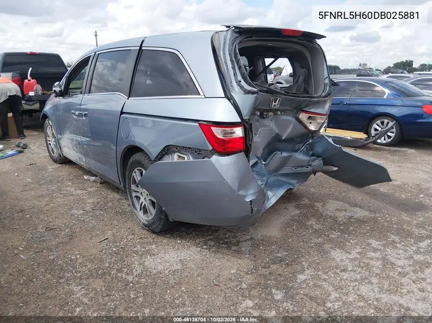 2013 HONDA ODYSSEY VIN 5FNRL5H60DB025881 — фото 3