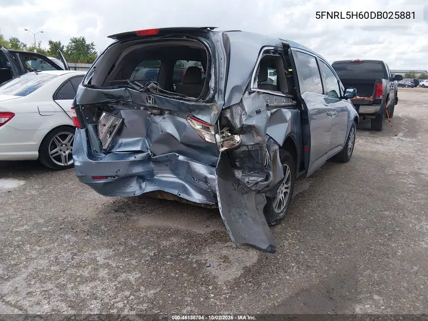 2013 HONDA ODYSSEY VIN 5FNRL5H60DB025881 — фото 4