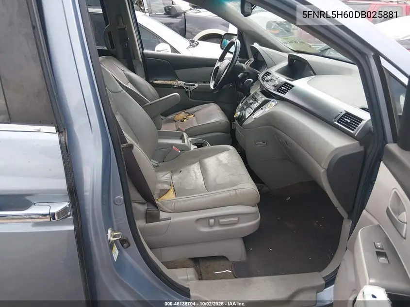 2013 HONDA ODYSSEY VIN 5FNRL5H60DB025881 — фото 5