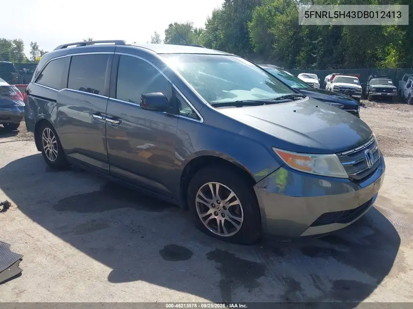 HONDA ODYSSEY 2013, VIN 5FNRL5H43DB012413