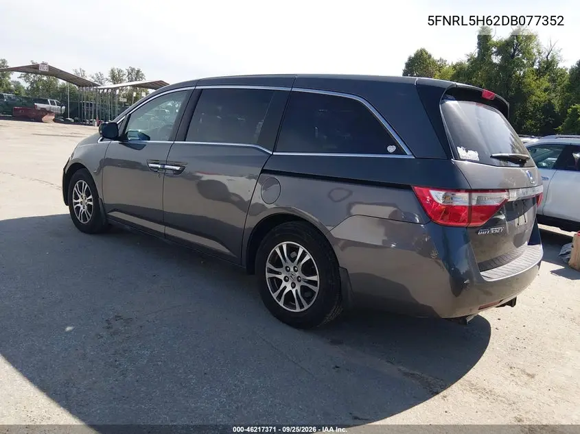 2013 HONDA ODYSSEY VIN 5FNRL5H62DB077352 — фото 3