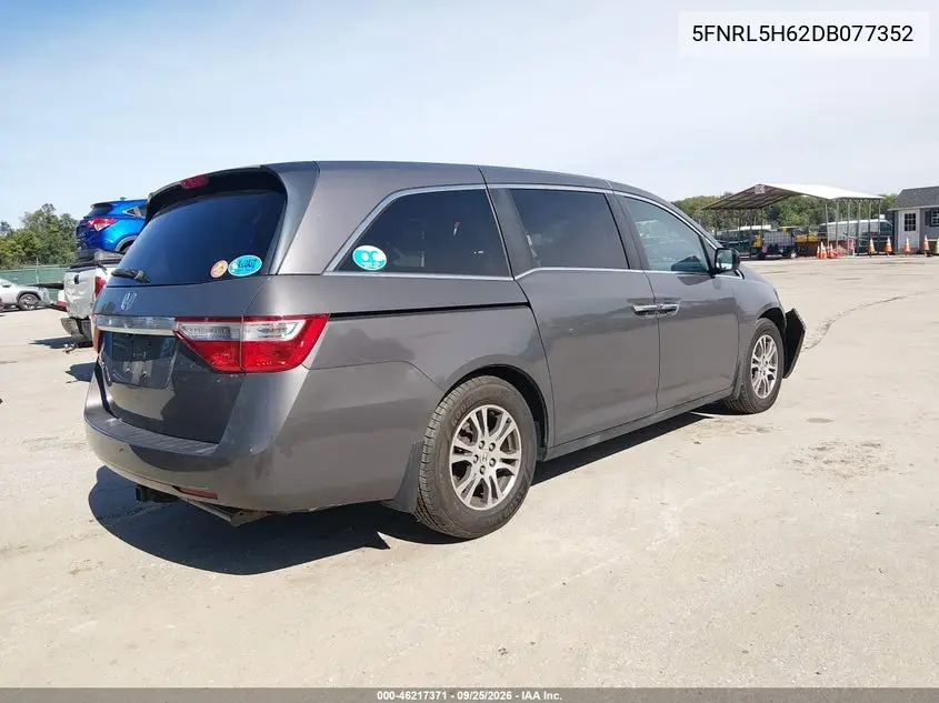 2013 HONDA ODYSSEY VIN 5FNRL5H62DB077352 — фото 4