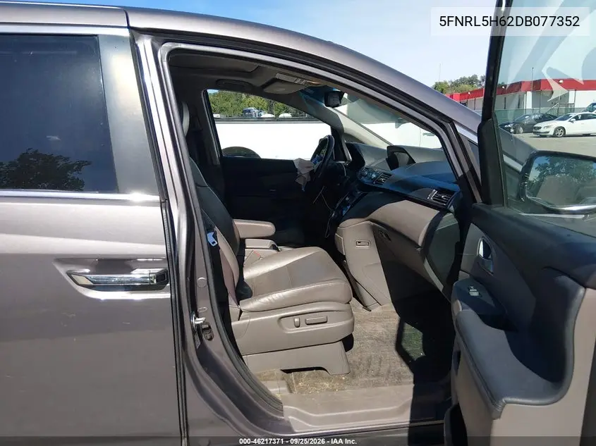 2013 HONDA ODYSSEY VIN 5FNRL5H62DB077352 — фото 5