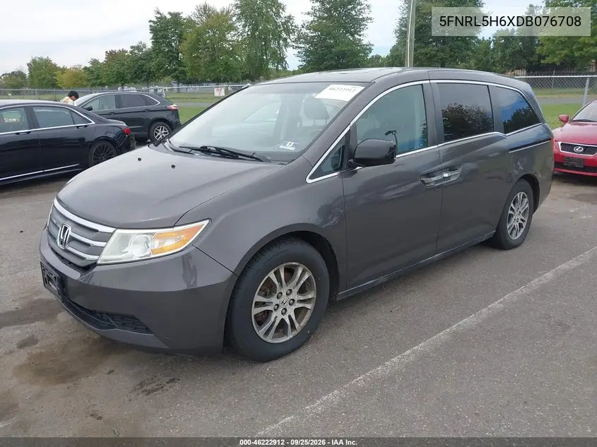 2013 HONDA ODYSSEY VIN 5FNRL5H6XDB076708 — фото 2