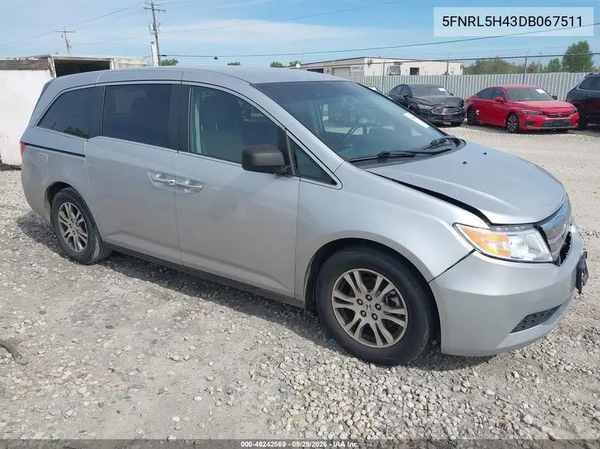 HONDA ODYSSEY 2013, VIN 5FNRL5H43DB067511