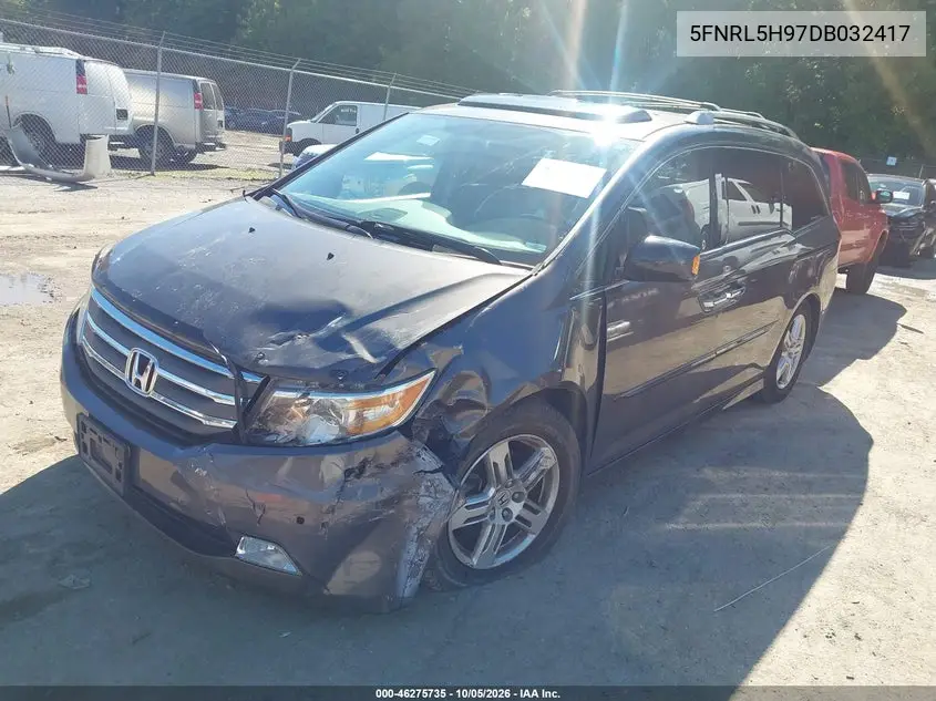 2013 HONDA ODYSSEY VIN 5FNRL5H97DB032417 — фото 2
