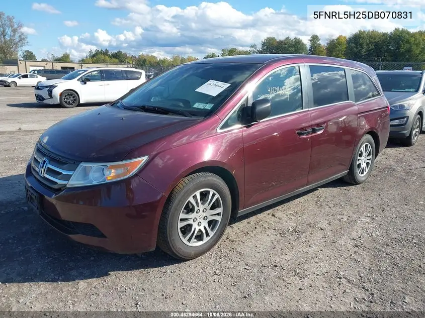 2013 HONDA ODYSSEY VIN 5FNRL5H25DB070831 — фото 2