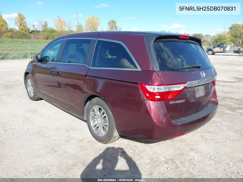 2013 HONDA ODYSSEY VIN 5FNRL5H25DB070831 — фото 3