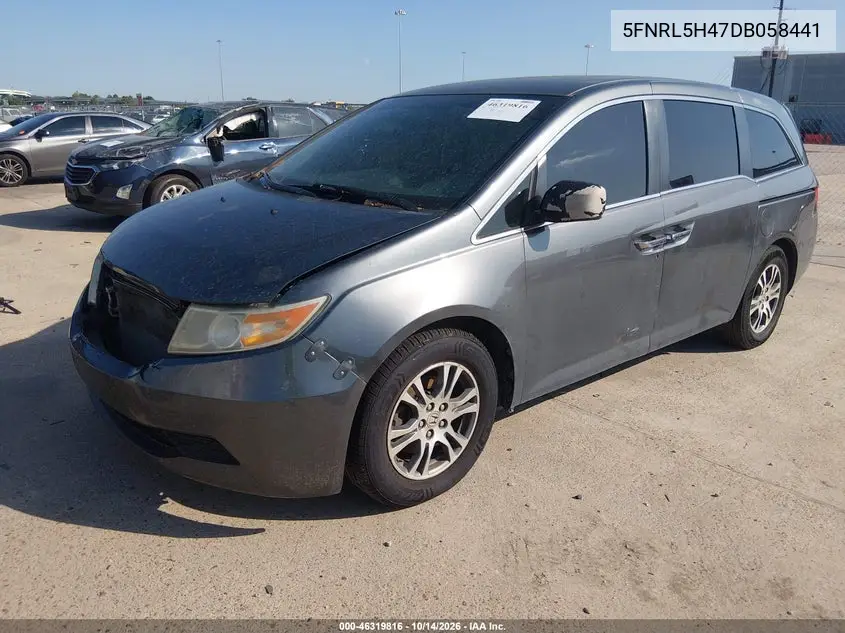2013 HONDA ODYSSEY VIN 5FNRL5H47DB058441 — фото 2