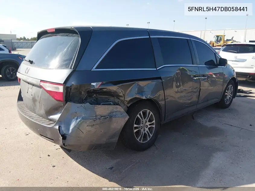 2013 HONDA ODYSSEY VIN 5FNRL5H47DB058441 — фото 4