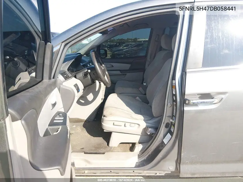 2013 HONDA ODYSSEY VIN 5FNRL5H47DB058441 — фото 5