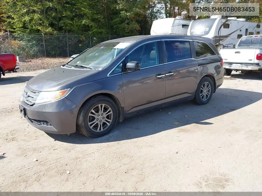 2013 HONDA ODYSSEY VIN 5FNRL5H65DB083453 — фото 2