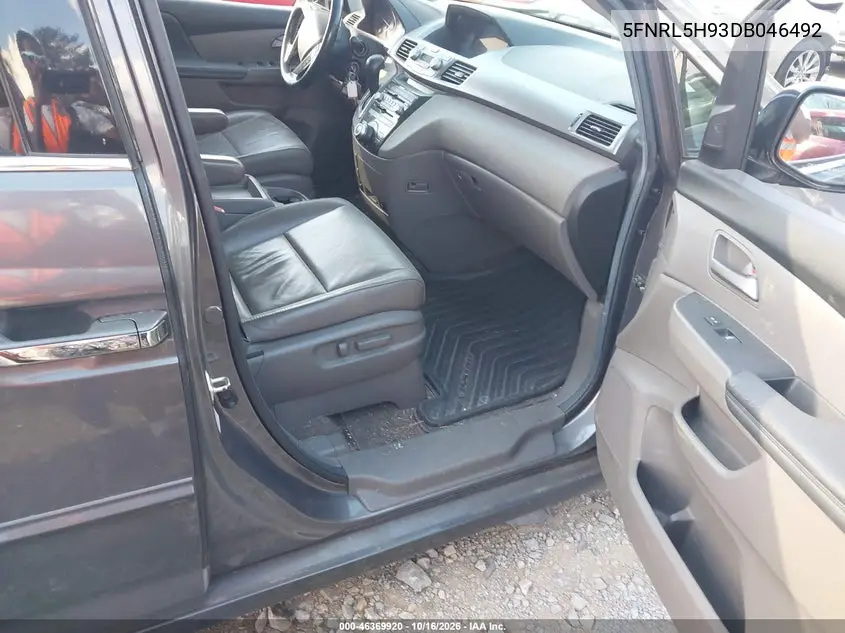2013 HONDA ODYSSEY VIN 5FNRL5H93DB046492 — фото 5