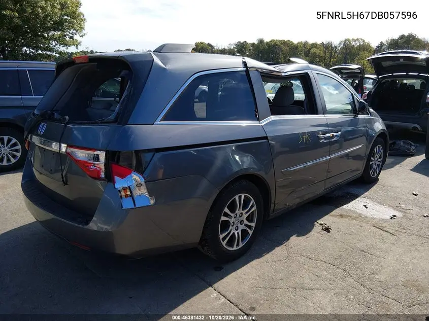 2013 HONDA ODYSSEY VIN 5FNRL5H67DB057596 — фото 4