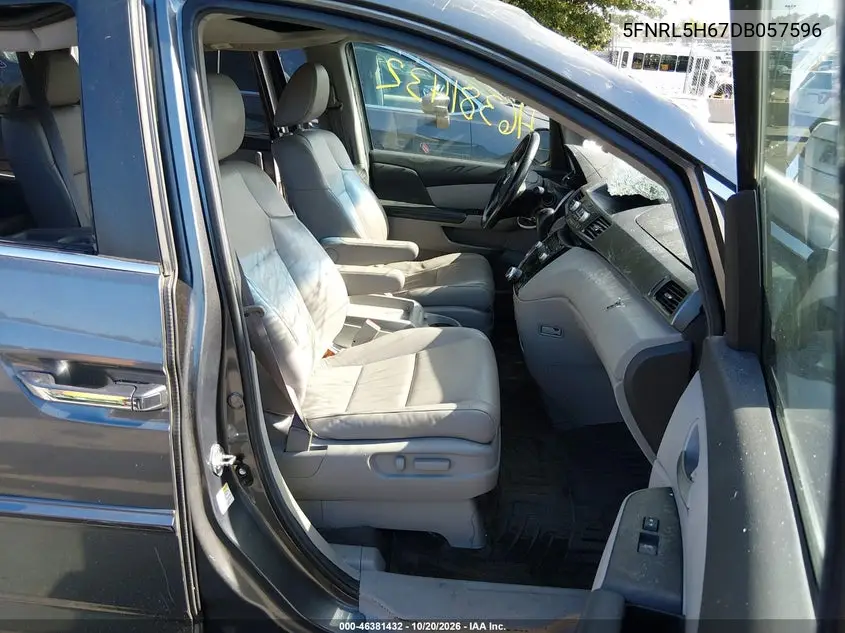 2013 HONDA ODYSSEY VIN 5FNRL5H67DB057596 — фото 5