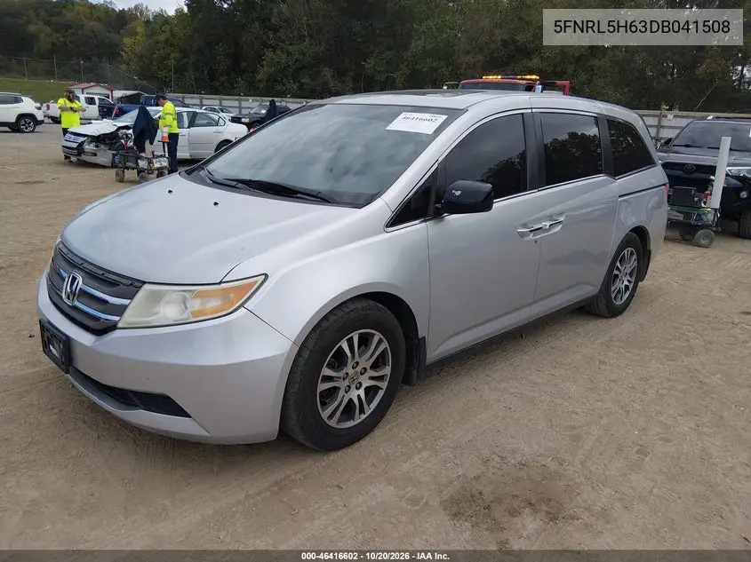 2013 HONDA ODYSSEY VIN 5FNRL5H63DB041508 — фото 2