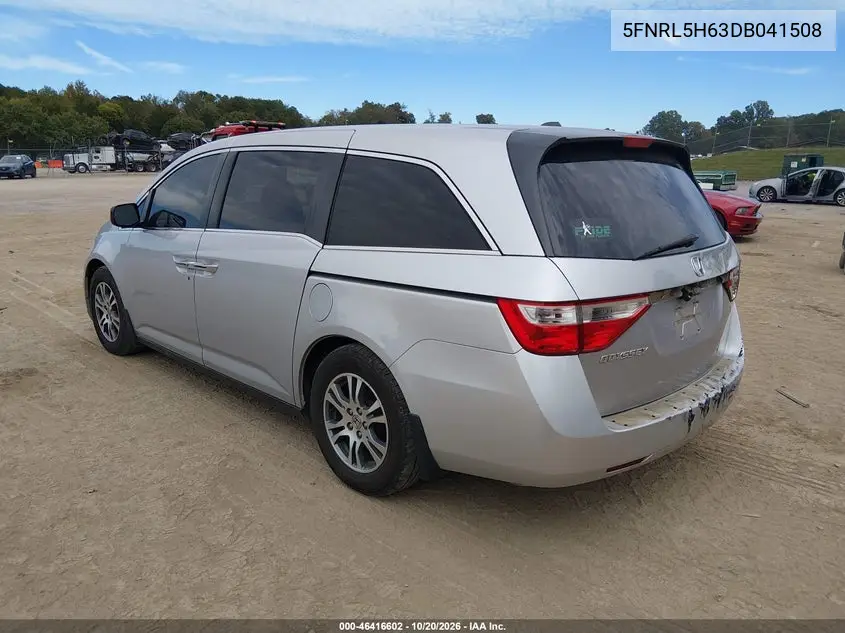 2013 HONDA ODYSSEY VIN 5FNRL5H63DB041508 — фото 3