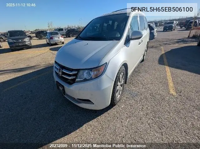 2014 HONDA ODYSSEY VIN 5FNRL5H65EB506100 — фото 2