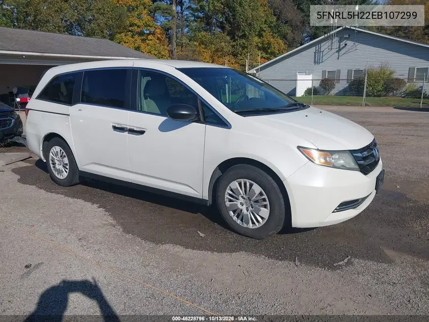 HONDA ODYSSEY 2014, VIN 5FNRL5H22EB107299