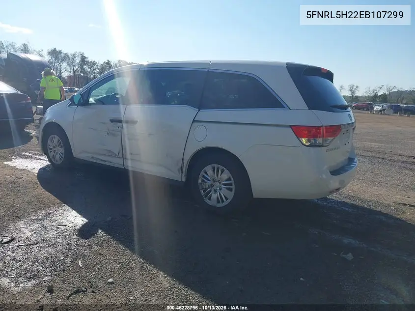 2014 HONDA ODYSSEY VIN 5FNRL5H22EB107299 — фото 3