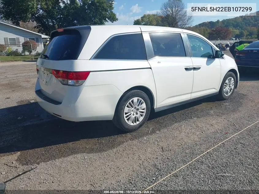 2014 HONDA ODYSSEY VIN 5FNRL5H22EB107299 — фото 4