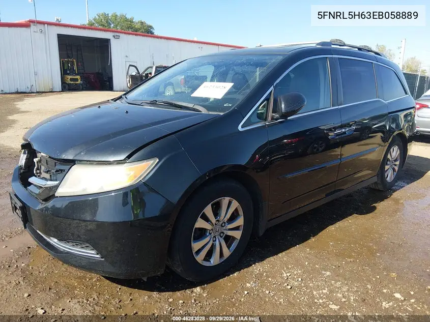 2014 HONDA ODYSSEY VIN 5FNRL5H63EB058889 — фото 2