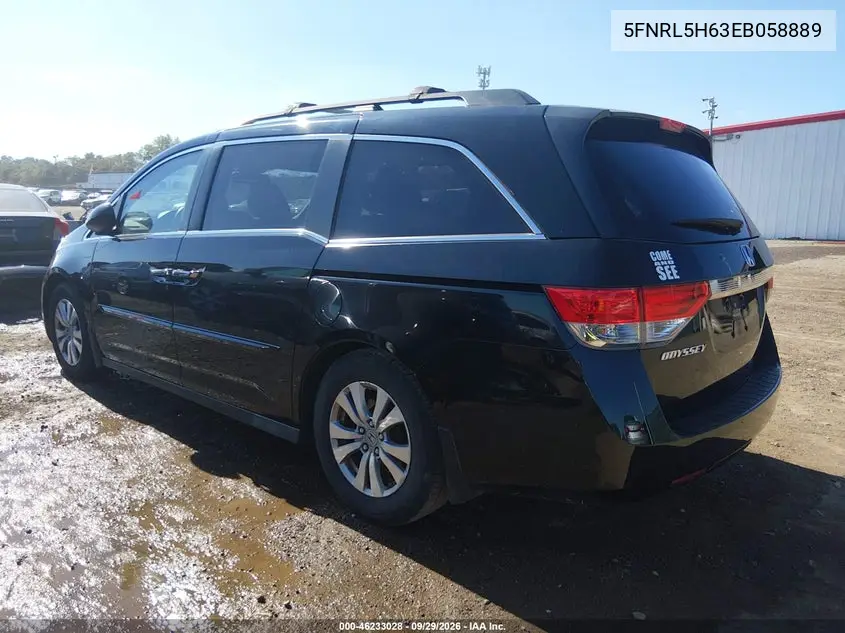 2014 HONDA ODYSSEY VIN 5FNRL5H63EB058889 — фото 3