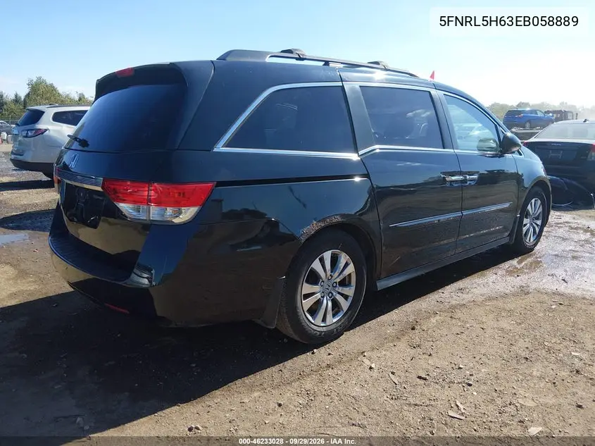 2014 HONDA ODYSSEY VIN 5FNRL5H63EB058889 — фото 4